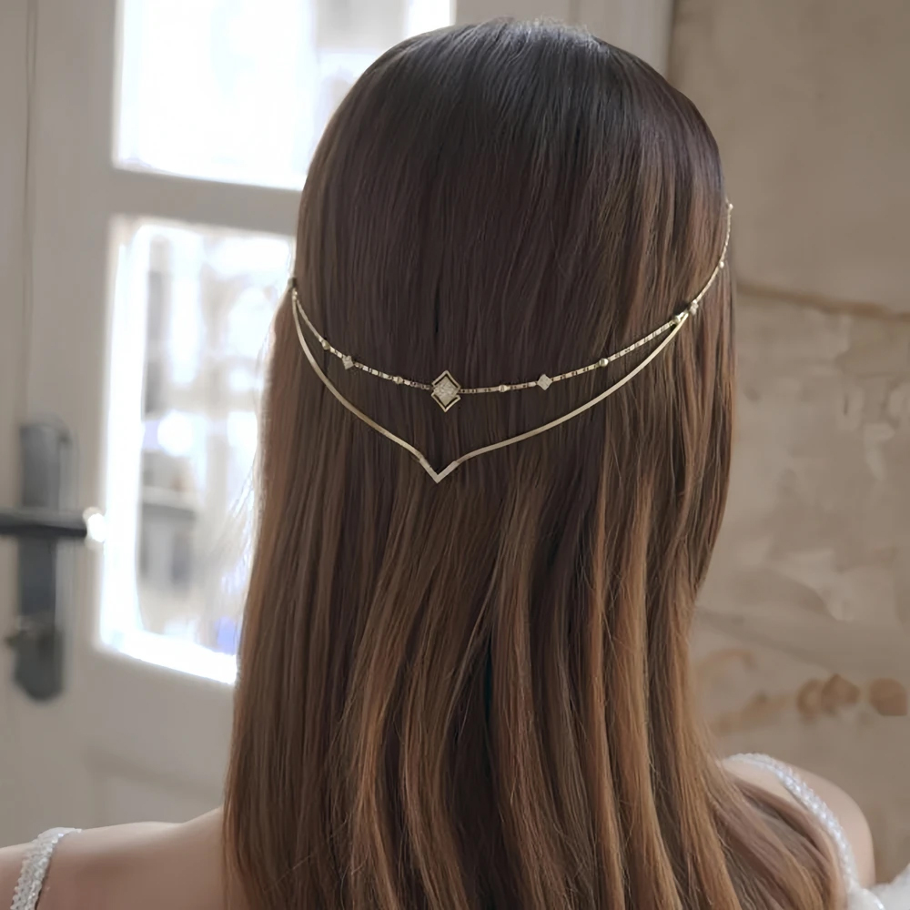 Women Accessories India - Charme Strass V Haarketting Hoofdband Indiase