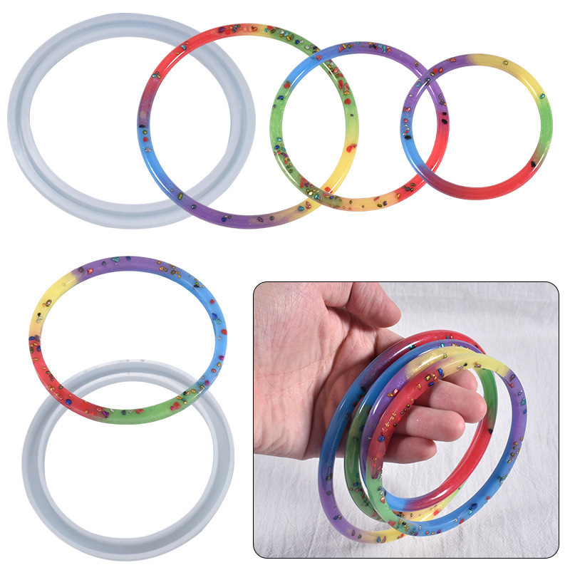 Resin Bangle Bracelet - 3-delige siliconen mal voor epoxyhars armbanden,