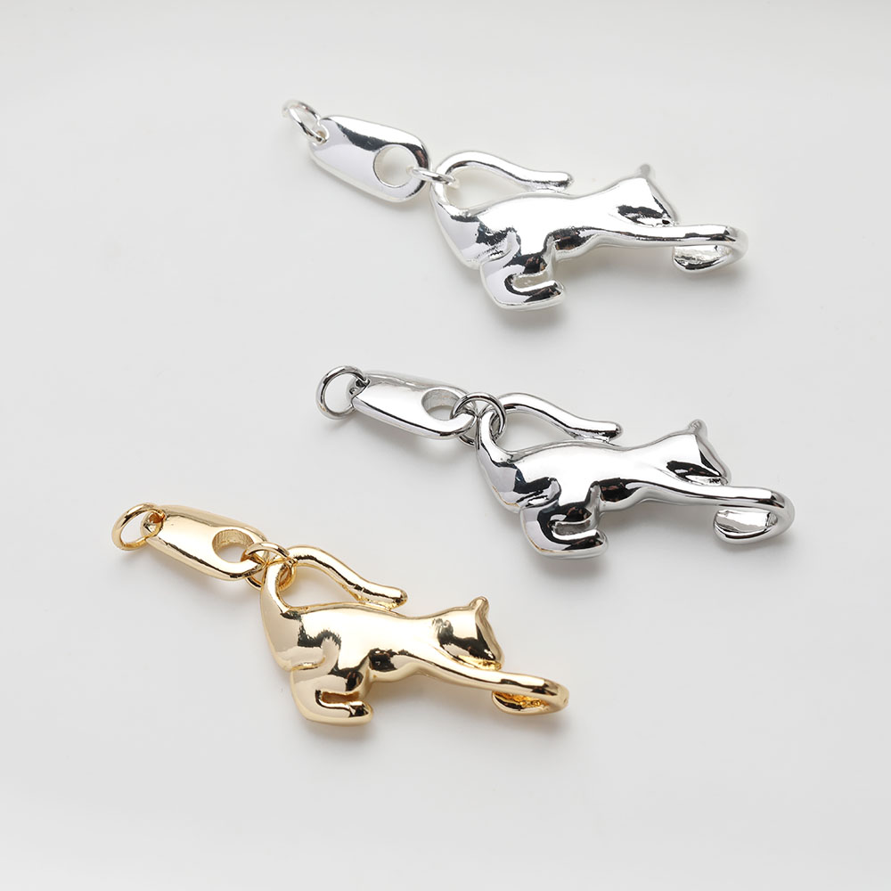 Charm Necklace Dainty - 2 Stuks Sierlijk Dierlijk Ontwerp Kat