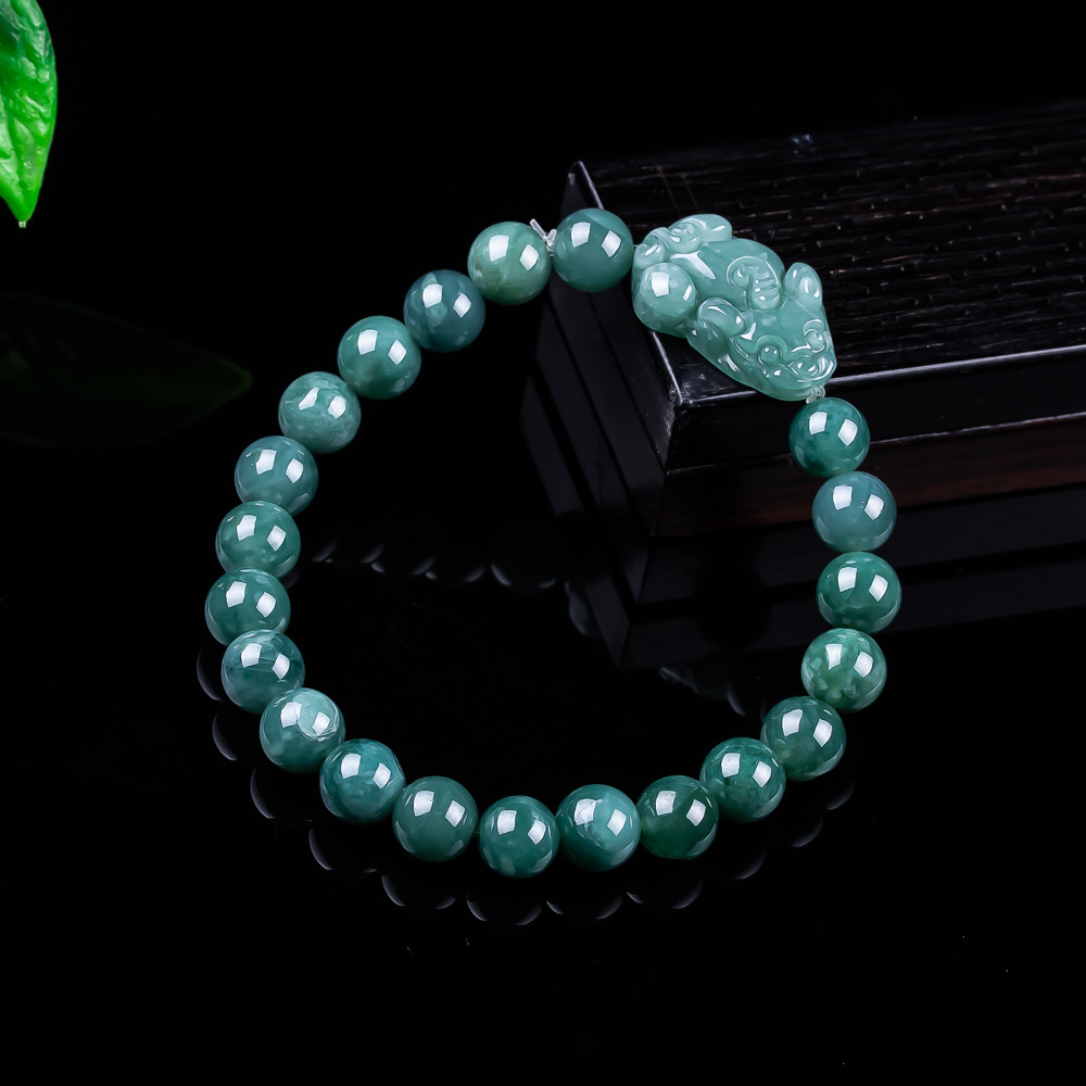 Women'S Vintage Accessories - Natuurlijke Birmese Jadeïet Bixiu Armband Vintage