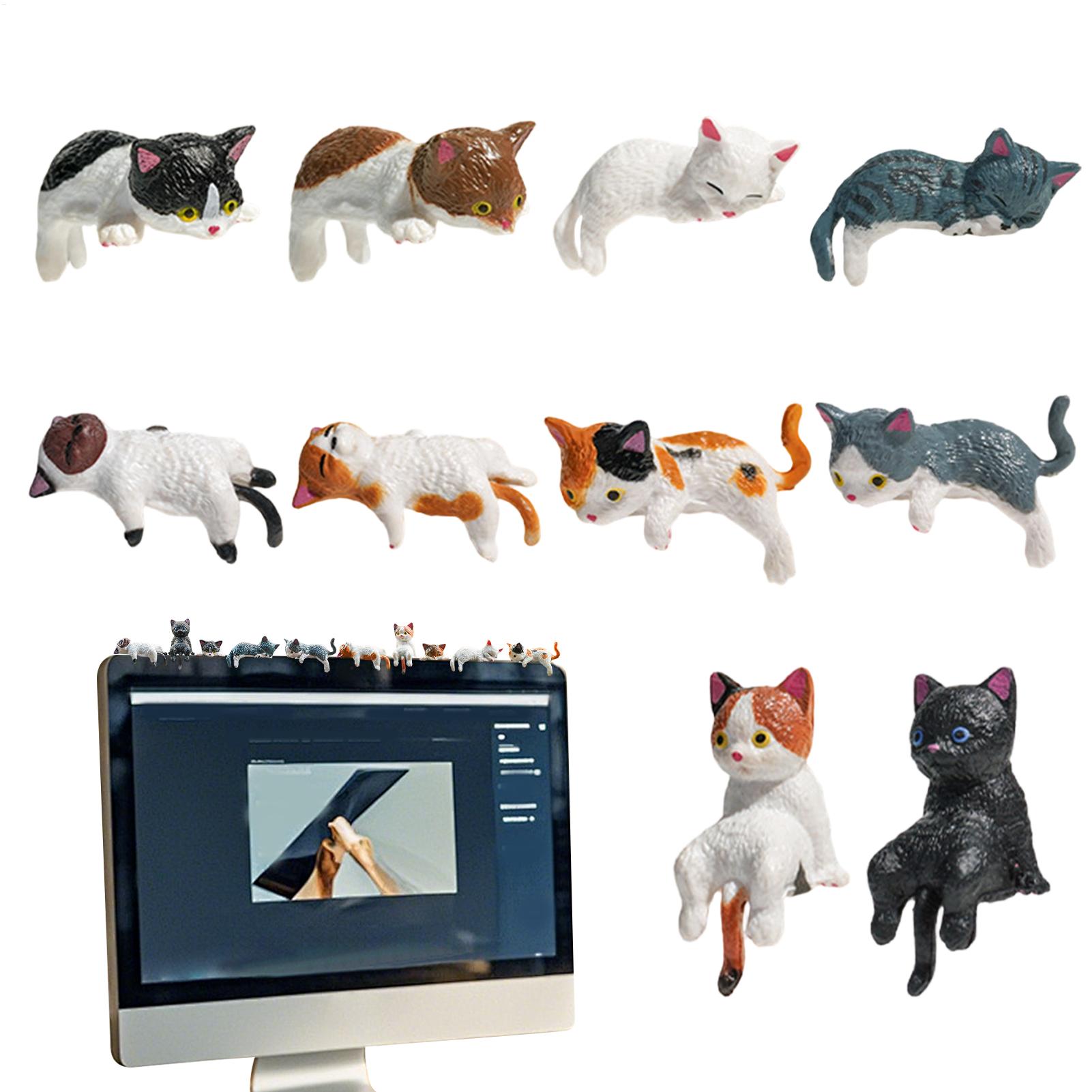 Women Accessories India - 10 stuks schattige mini-katten ornamenten voor