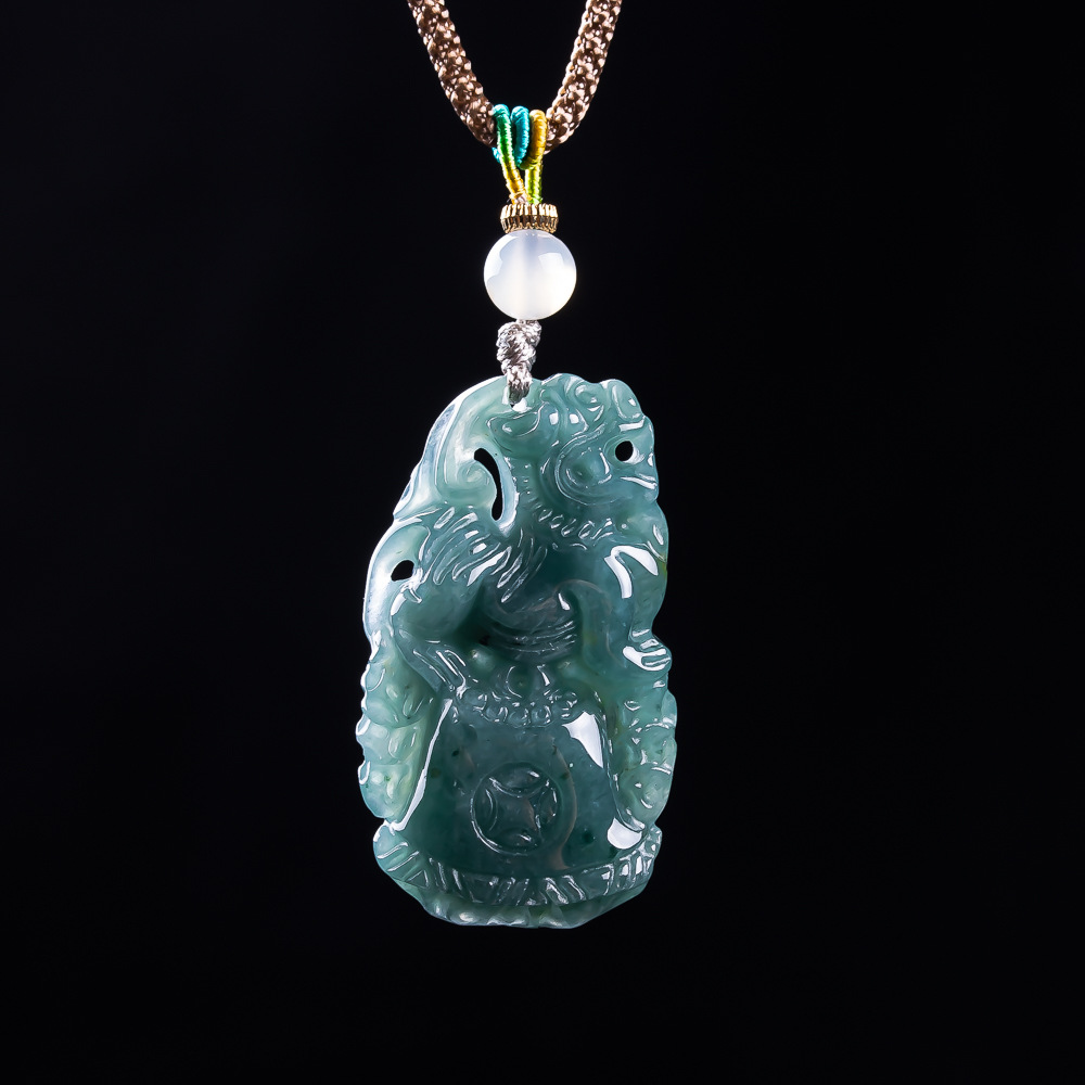 Women'S Vintage Accessories - Birmese Jadeïet Bixiu hanger ontwerper edelsteen