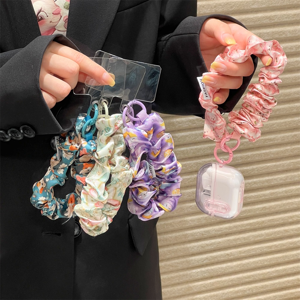 Women'S Keychain Accessories - Vrouwen Zijde Satijn Scrunchies Universele Telefoon