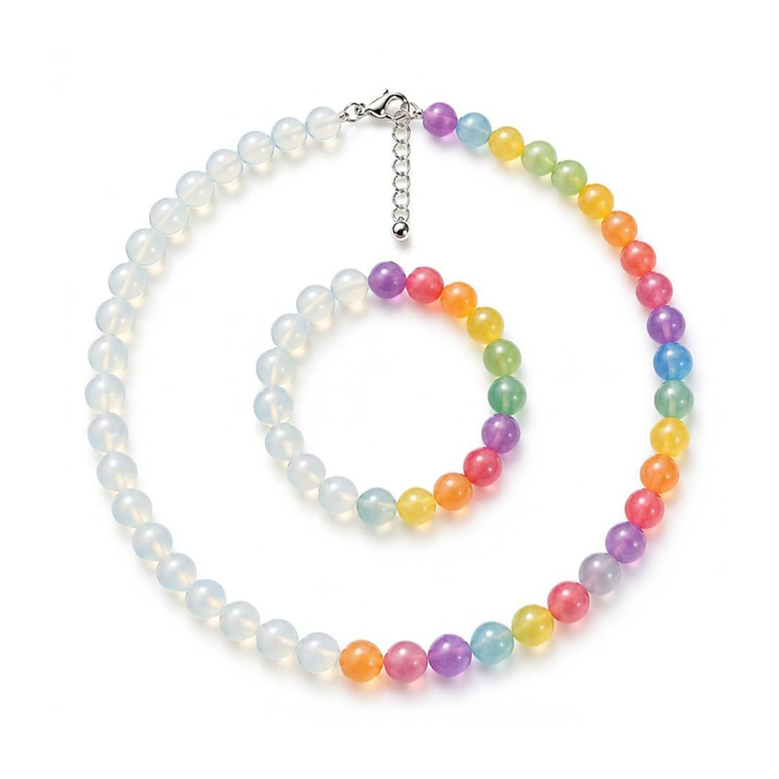 Resin Bangle Bracelet - Dopamine kleurveranderende kralenketting armbandenset, willekeurige kleur,