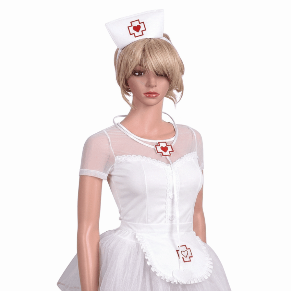 Women Accessories Store - Halloween-verpleegsterskostuumaccessoires Rode Kruis met hart Herbruikbare