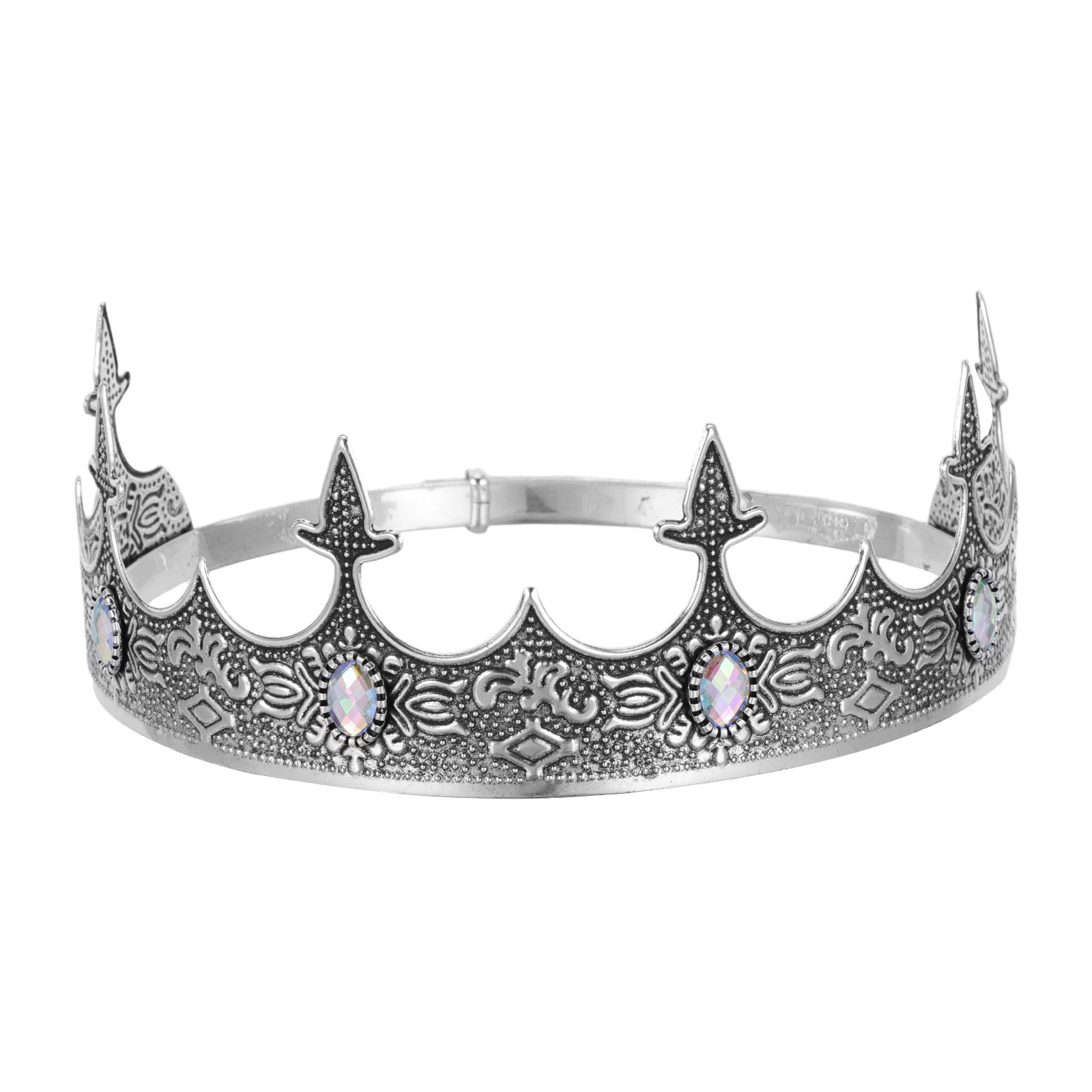 Queen Accessories - Verstelbare feestkroon haarband vintage strass koningin