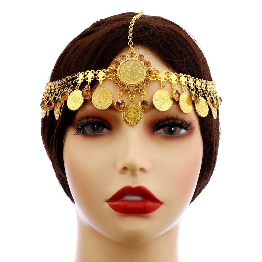 Women Accessories India - Oosterse Bruid Strass Hoofdketting Voor Vrouwen