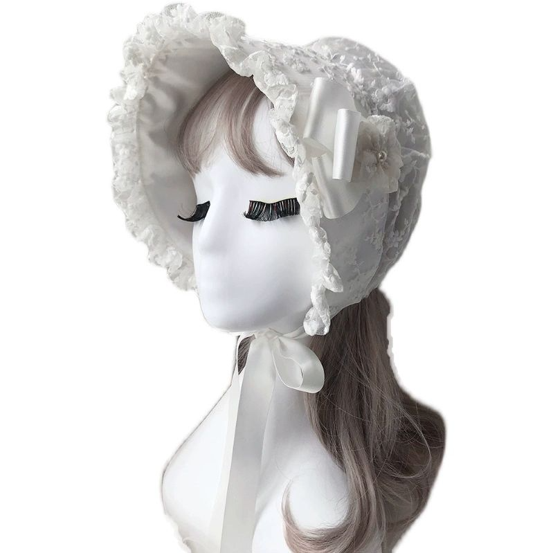 Women Accessories Photos - Volwassen slaapmuts vizier kant babymutsje ouder-kind