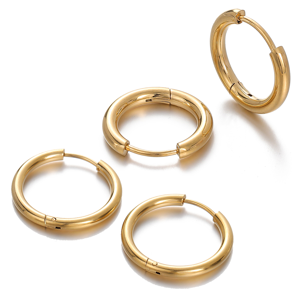 Women'S Y2K Accessories - 2 stuks 8/10/12/14/16/18mm Rvs Hoepel Oorbellen