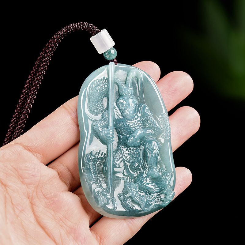 Women'S Vintage Accessories - Birmese Jadeïet Monkey King hanger ketting