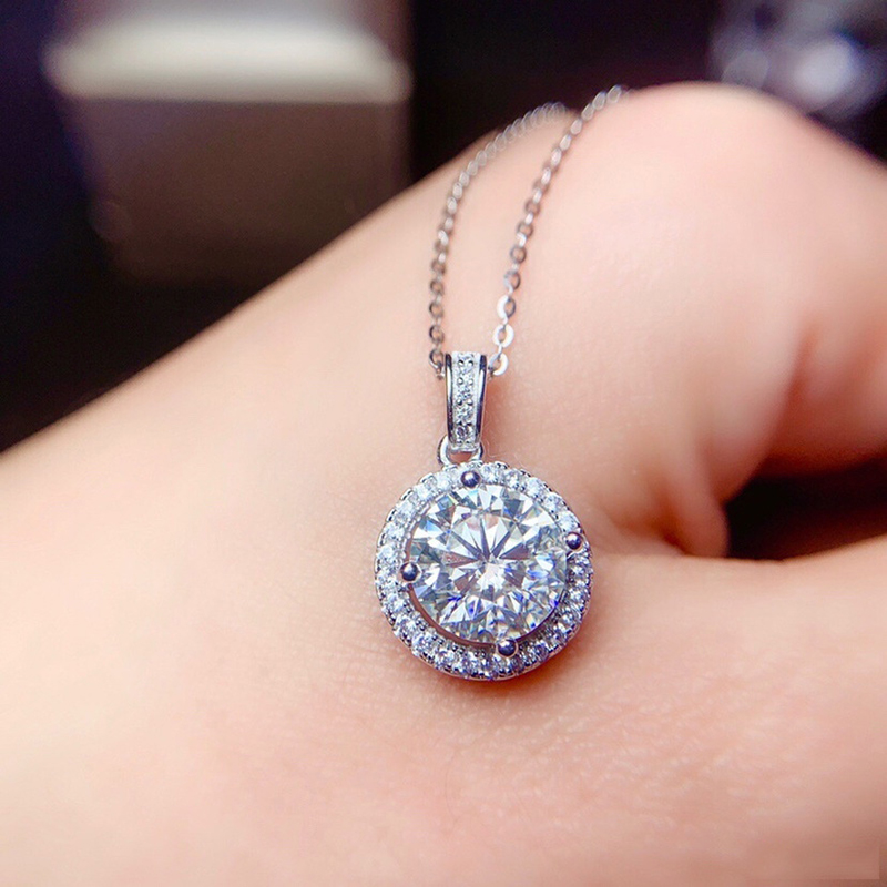 0,5-2ct vierkante moissanite k - Charm Necklace Dainty recensie en prijs