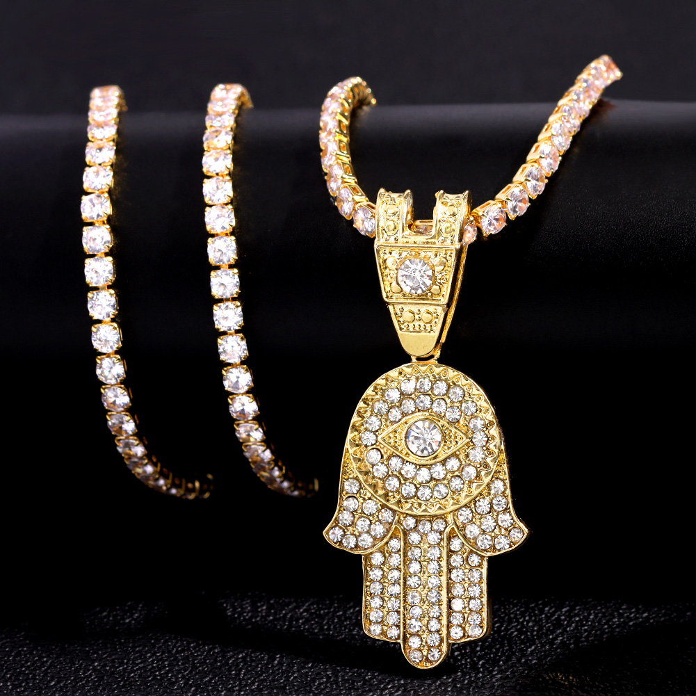Bling Crystal Hamsa Hand Boze  - Charm Necklace Dainty recensie en prijs