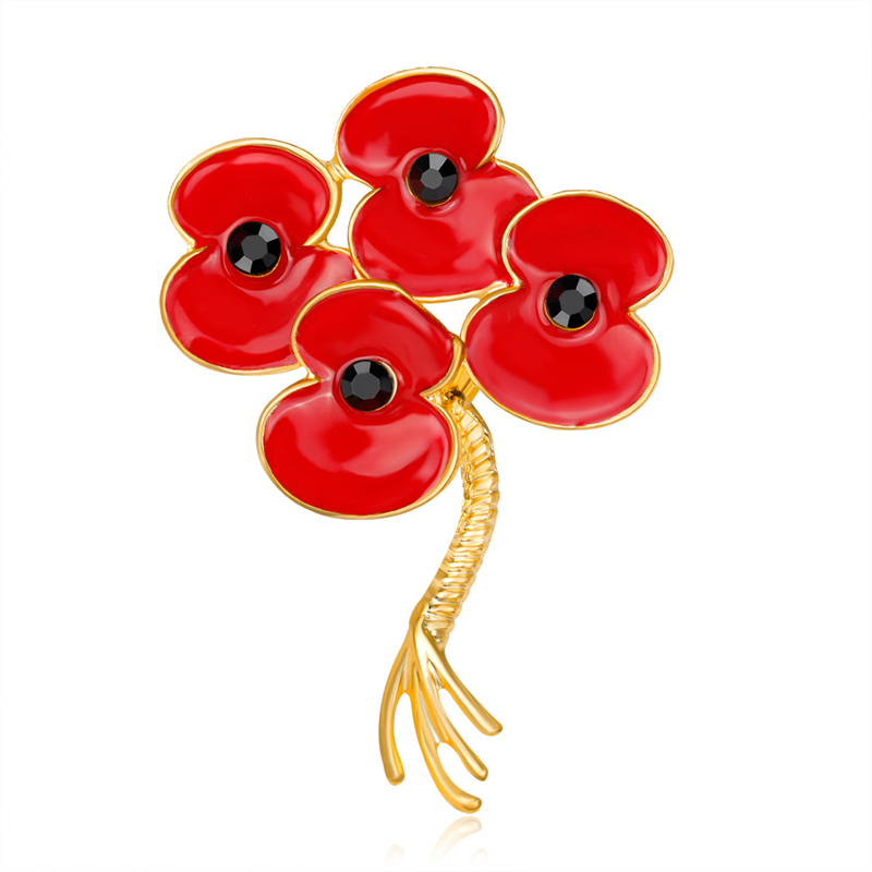 Zinklegering Poppy Broche UK P - Women'S Accessories Uk recensie en prijs