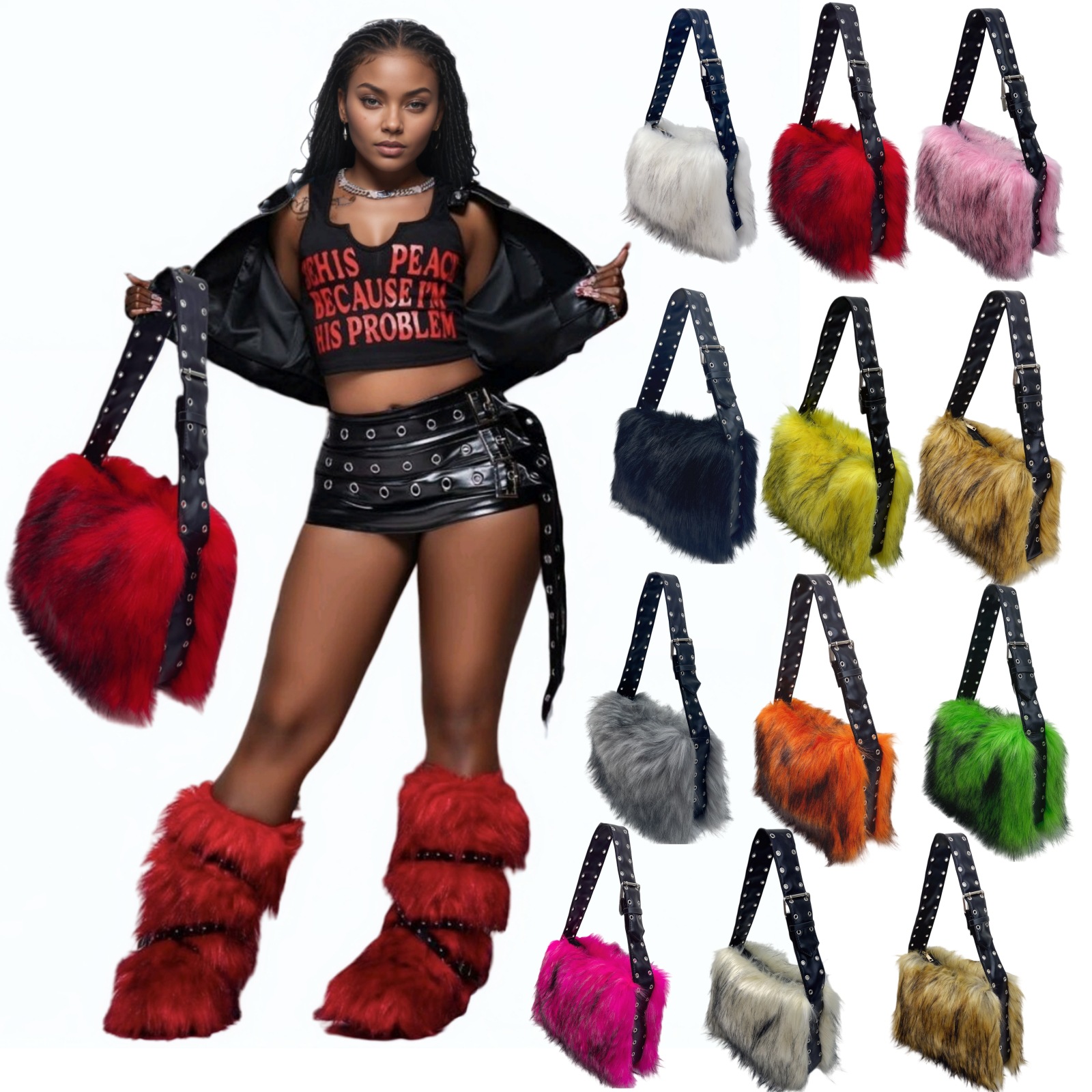 Y2K vossenkunstbont damestas s - Women'S Y2K Accessories recensie en prijs