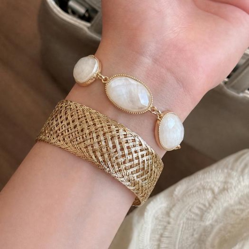 Boheemse geweven hars ovale ar - Resin Bangle Bracelet recensie en prijs
