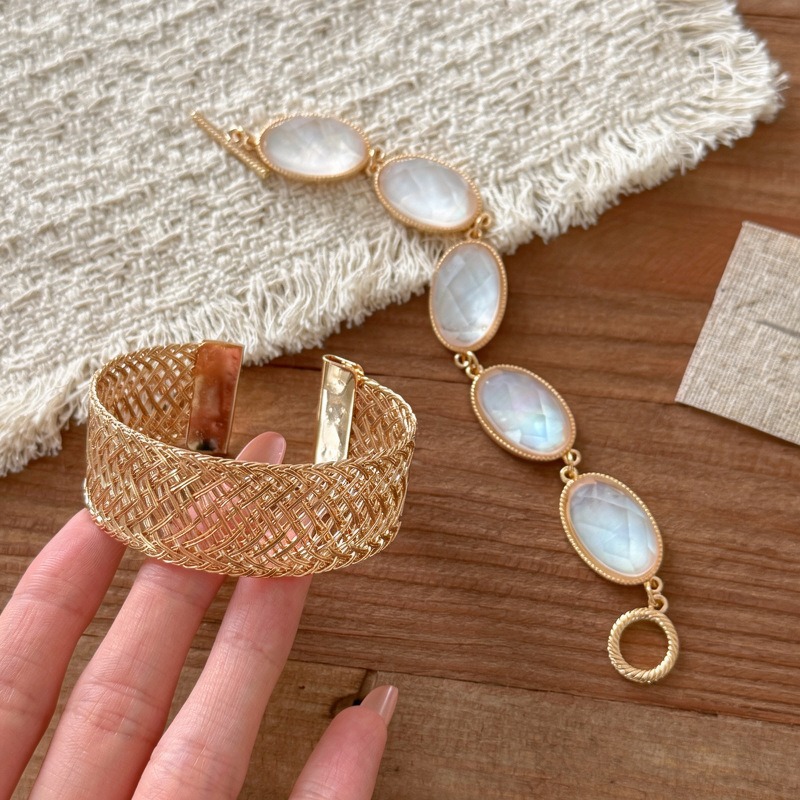 Boheemse geweven hars ovale ar - Resin Bangle Bracelet recensie en prijs