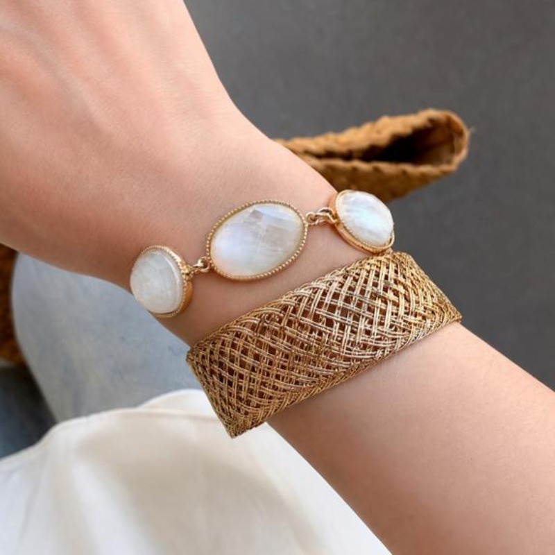 Boheemse geweven hars ovale ar - Resin Bangle Bracelet recensie en prijs