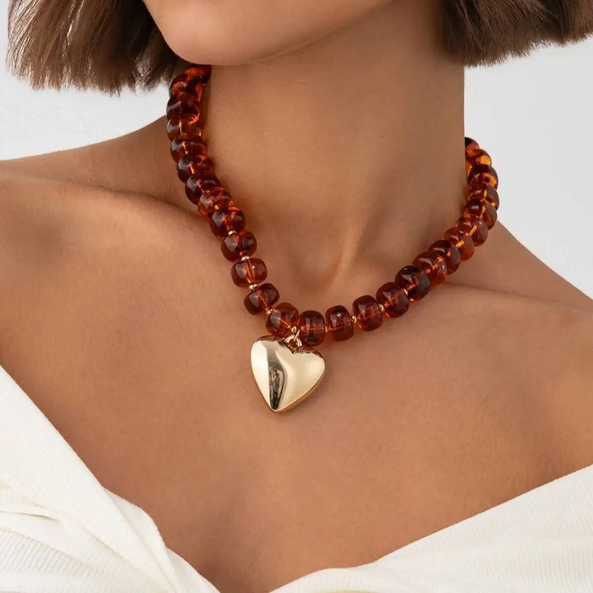 SHIXIN Trendy Amber Acryl Hars - Resin Bangle Bracelet recensie en prijs