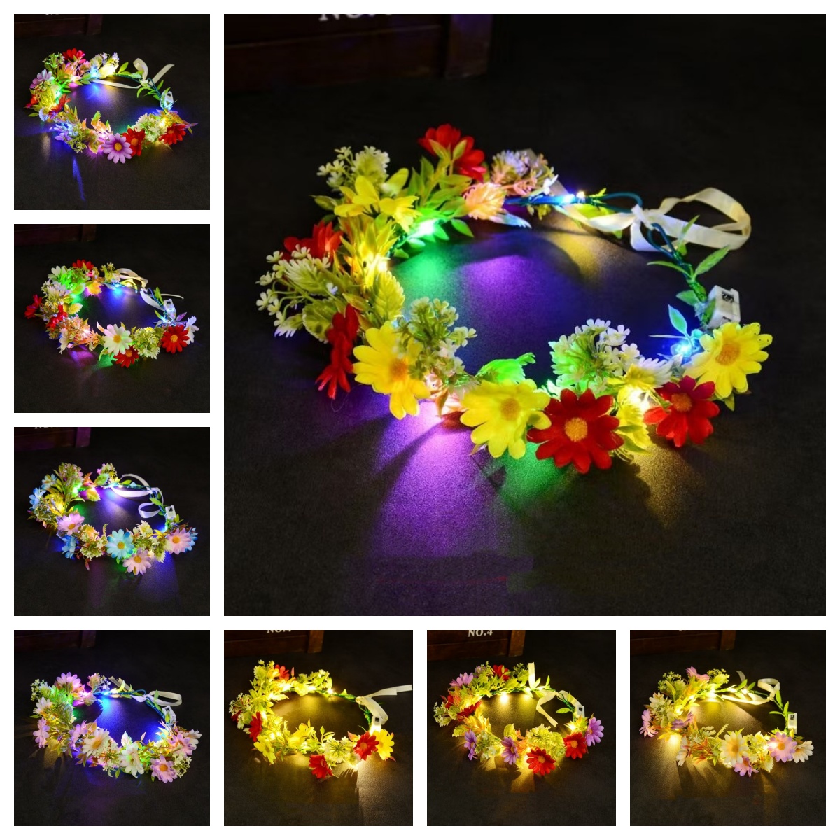 LED Lichtgevende Bloemenkrans  - Women Accessories Photos recensie en prijs