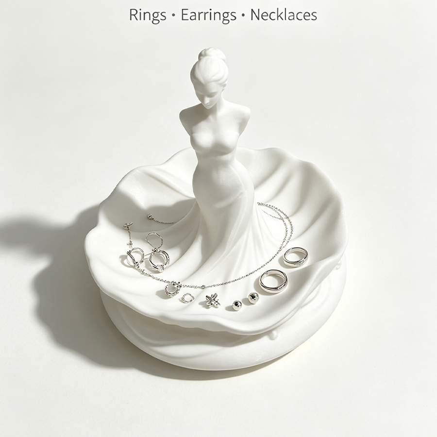 Witte, langwerpige sieradensch - Women Accessories Store recensie en prijs