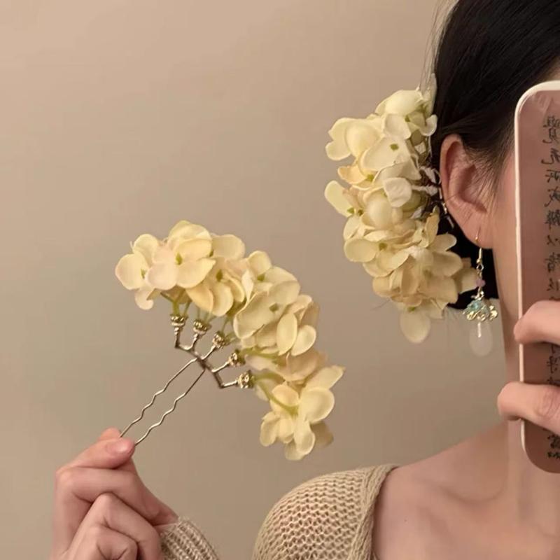 1pc Pastorale Paars Gele Bloem - Women Accessories Photos recensie en prijs