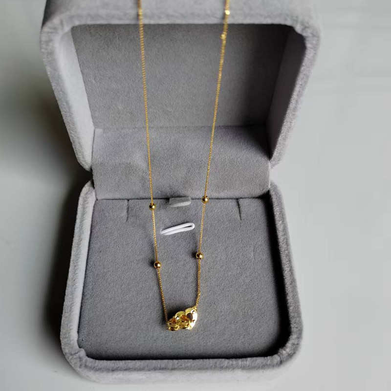 Echte 18K gouden dubbele hart  - Charm Necklace Dainty recensie en prijs