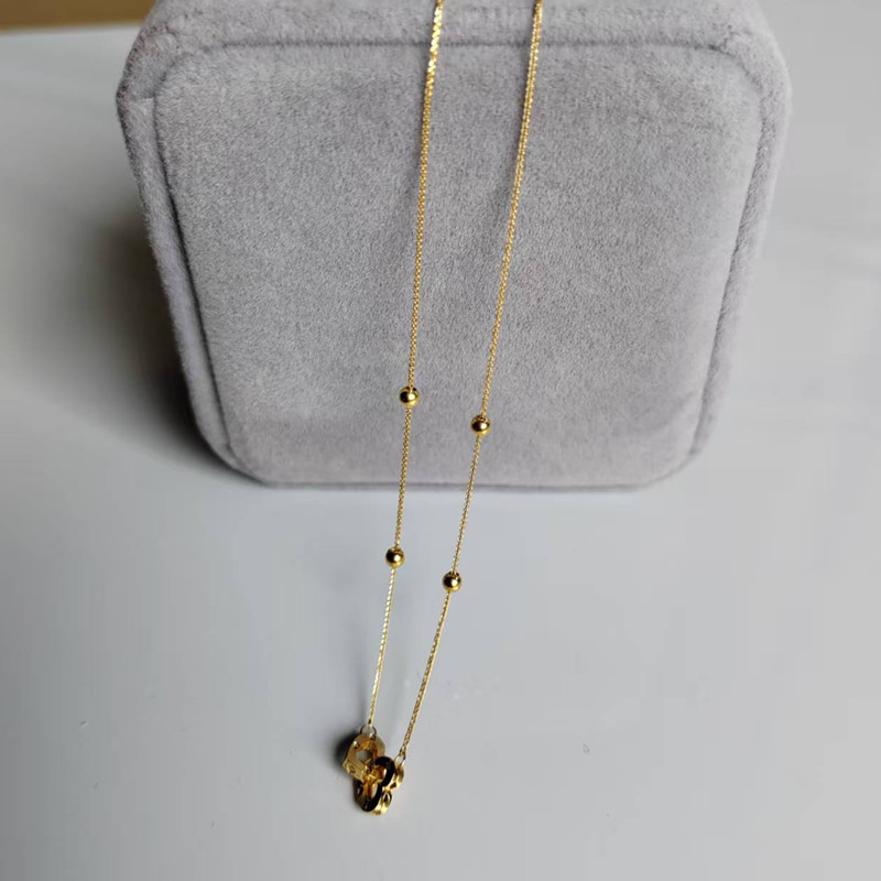 Echte 18K gouden dubbele hart  - Charm Necklace Dainty recensie en prijs