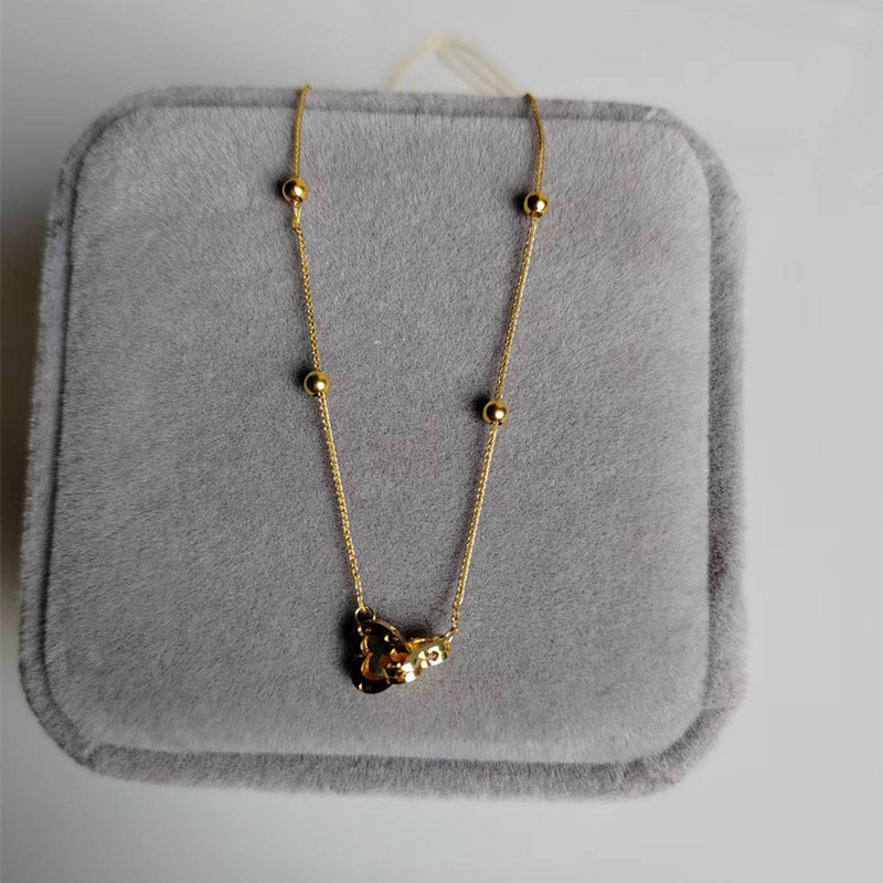 Echte 18K gouden dubbele hart  - Charm Necklace Dainty recensie en prijs